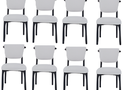 Weißer Stuhl Polsterstuhl Stuhlgarnitur Esszimmergarnitur Designermöbel