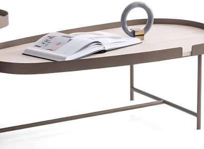 Stilvoller Beiger Couchtisch Moderne Wohnzimmer Holztische