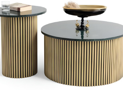 Moderner Tisch Set Luxuriöser Couchtisch Designer Beistelltisch