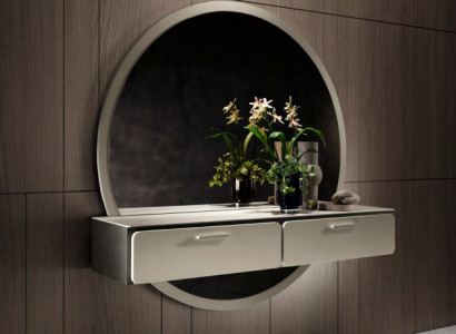 Moderner Konsolentisch Eleganter Hängender Ablagentisch Spiegel