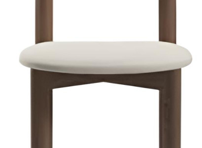 Weißer Esszimmerstuhl mit Weicher Polsterung – Holzstuhl & Küchenstuhl