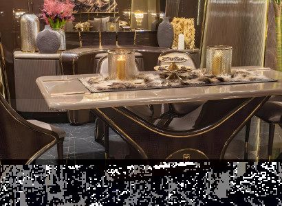 Designer Esszimmergarnitur Stilvoller Küchentisch 4x Stühle 5tlg