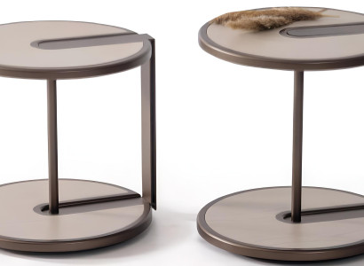 Beiger Beistelltisch-Set Edle Ablagetische Luxuriöser Kaffeetisch