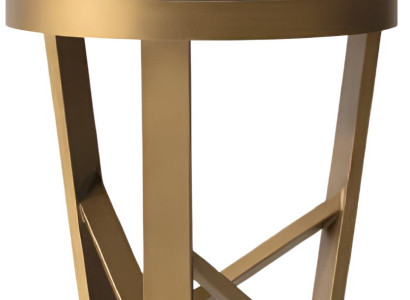 Gold-Grüner Beistelltisch Designer Marmorplatte Edler Ablagetisch