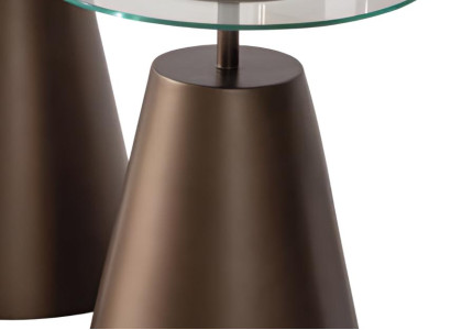 Moderner Glas-Beistelltisch Designer Wohnzimmer Rundtische Möbel