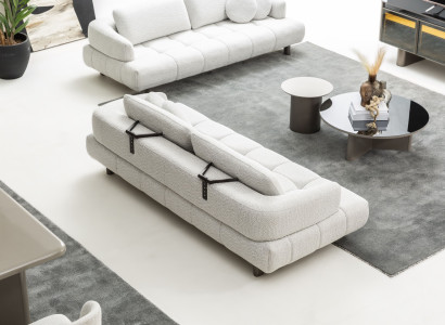 Komplettes Wohnzimmer-Set: Sitzmöbel Tische Lowboard & Essbereich