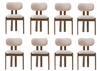 Beiges Stuhlset Esszimmerstuhl mit weicher Polsterung Esszimmerstühle