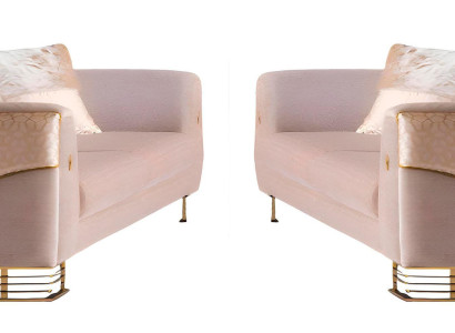 Hochwertige Polstergarnitur Designer Beige Sofas Edle Textilcouchen