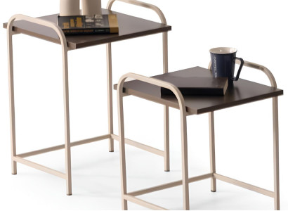 Modernes 2er-Set Beistelltische mit minimalistischem Design