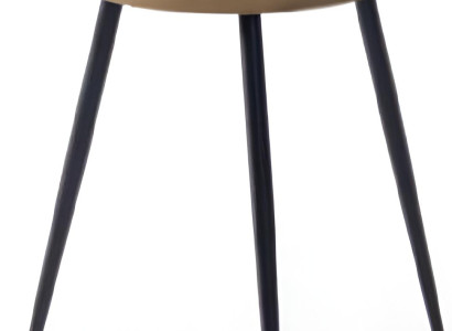 Designer Beistelltische mit goldener Umrandung und schwarzer Platte