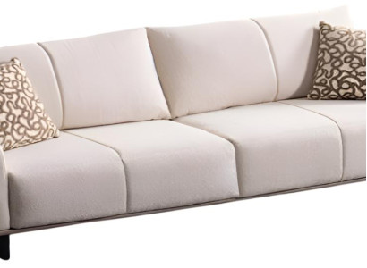 Luxuriöses 3-Sitzer Sofa mit weichem Bezug und elegantem Stil