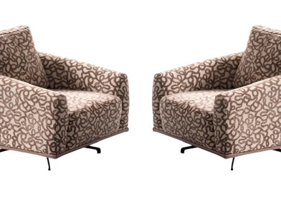 Designer-Set aus zwei luxuriösen Sesseln mit weicher Polsterstruktur