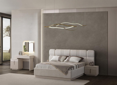 Elegantes Schlafzimmermöbel-Set mit Bett Nachttischen und Schminktisch stilvoll