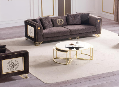 Moderne Wohnzimmer Couchgarnitur Edler 3-Sitzer Polster Sessel 3tlg