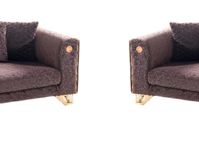 Moderne Braune Couchgarnitur Stilvolle 2x 3-Sitzer Sofas Möbel 2tlg