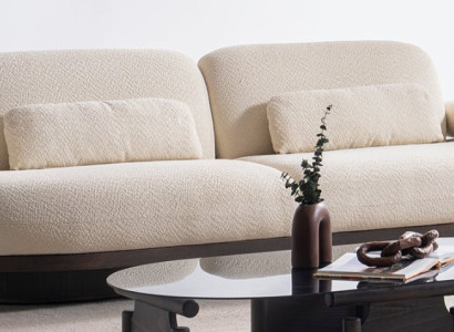 Moderner Braun-Beiger Dreisitzer Luxuriöses Polstersofa Edle Couch