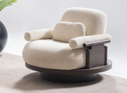 Beiger Luxus Sessel Wohnzimmer Polstersessel Designer Textilmöbel