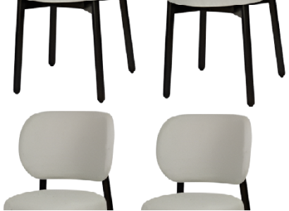 Stuhlset – Moderner Weißer Esszimmerstuhl und Polsterstuhl für Ihr Esszimmer