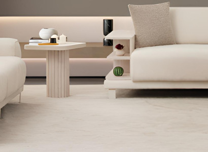 Stilvolles Beiges Set für das Wohnzimmer – 3-Sitzer Sofa und Beistelltisch