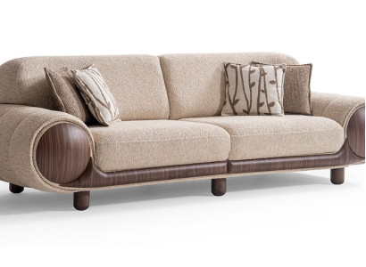Modernes Stoffsofa Luxuriöser 3-Sitzer Wohnzimmer Polstercouchen