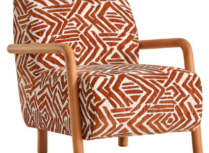Stilvoller Sessel mit geometrischem Muster  Komfort und Design Modern Möbel