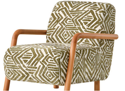 Stilvoller Sessel mit geometrischem Muster  Komfort und Design Modern Möbel