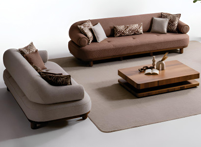 Moderne Wohnzimmer Sofagarnitur Stilvoller 4-Sitzer Edle Postersofas