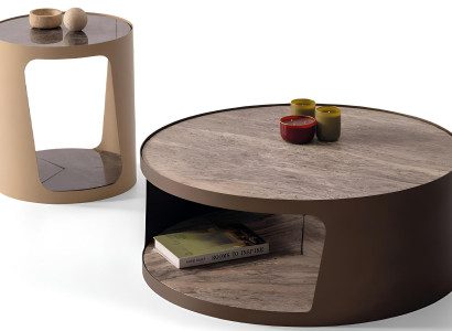 Stilvoller Tisch-Set Designer Runder Couchtisch Edler Beistelltisch