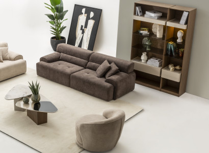 Modernes Wohnzimmer-Set – Sofa, Sessel, Tische und Vitrine für Ihr Zuhause