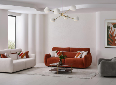 Moderne Sofas und Sessel im minimalistischen Design mit Kunstkissen Möbel
