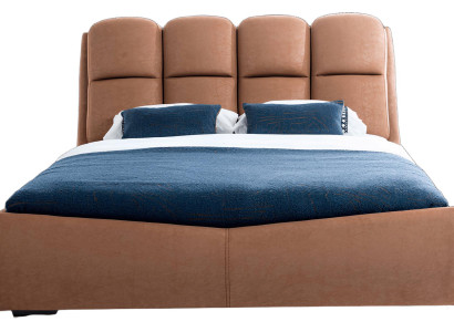 Stilvolles Braunes Bett Schlafzimmer Doppelbett Designer Schlafmöbel