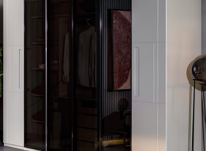 Weißer Kleiderschrank Designer Holzschränke Spiegeltürenschrank