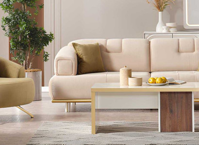 Elegantes Möbelset mit Sofa und Sessel für Gemütlichkeit in Ihrem Zuhause