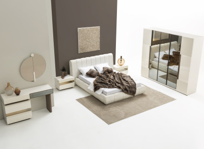 Komplettes 6-tlg. Schlafzimmer-Set in Beige – Für Stilvolles Wohnen