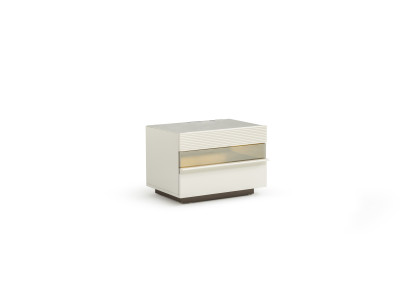 Eleganter Nachttisch in Beige – Modernes Design mit Stauraum