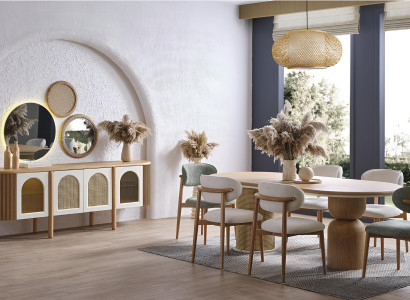 Esstisch mit Stühlen und Sideboard modernes Design für Ihr Zuhause Möbel