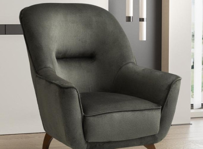 Grauer Wohnzimmer Textilsessel Designer Lehnsessel Moderne Möbel