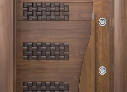 Hellbraune Eingangstür Designer Faserplatte Stilvolle Hoteltüren