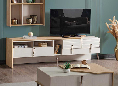 TV-Board, Wandregal und Couchtisch für stilvolles Wohnzimmer