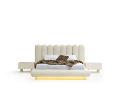 Stilvolles 3-tlg. Schlafzimmer-Set – Bett und Zwei Nachttische für Ihr Zuhause