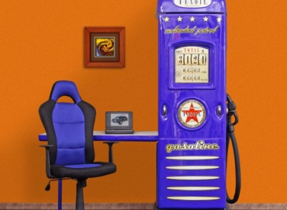 Roter Kleiderschrank Kinderzimmer Möbel Tankstelle Designer Holzschrank