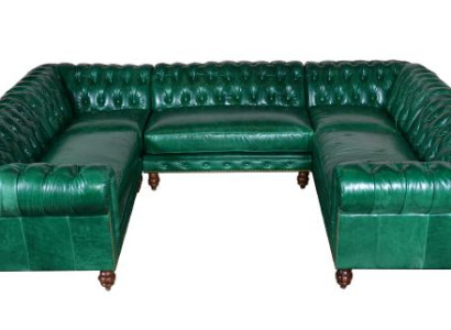 Chesterfield Ecksofa Wohnlandschaft Polster Couch Big Ledersofa Eckgarnitur Neu