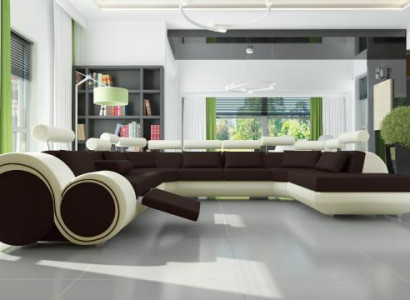 XXL Big Designer Sofa Couch Polster Eck Garnitur Wohnlandschaft Ledersofa Neu