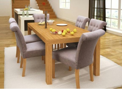 6x Chesterfield Stuhl Set Stühle Polster Garnitur Küchen Wohnzimmer Esszimmer 