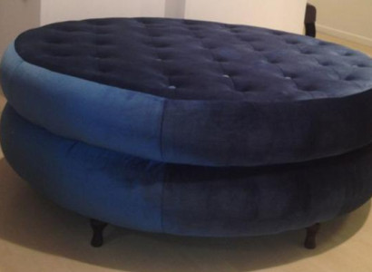 Chesterfield Hocker Ottomane Rundhocker Fußhocker Chaise Poufa Big Neu  MESSINA