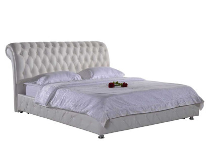 Chesterfield Designer Ehe Italienisches Bett Doppel Betten Leder Textil S-9189