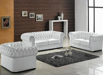 Edle Designer Polster Sofa Couch Garnitur Leder Sofas Couchen 3+2+1 Klassische !