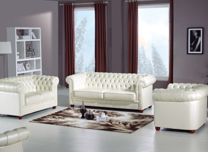 Edle Designer Polster Couch Luxus Chesterfield Sitz Garnituren Sofas Couchen 388