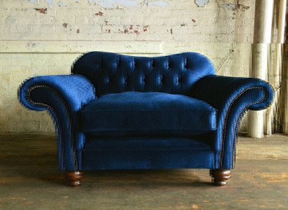 Chesterfield Sessel Fernseh Design Polster Sofa Couch Couchen Sofas Textil 1055