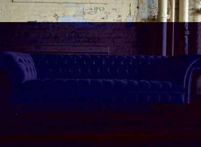 XXL Big Sofa Couch Chesterfield 245cm Polster Sofas 4 Sitzer Leder Textil  #312